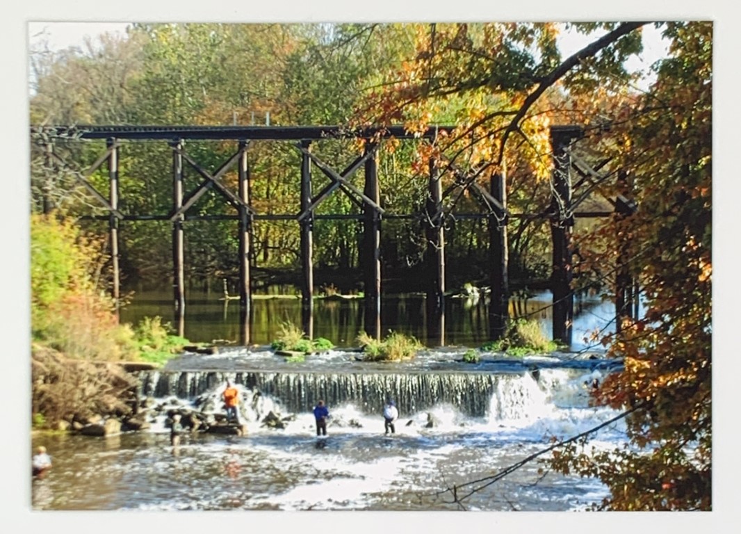 (image for) "Fishing at the Rapids" in the Fall by Carol H. Buller